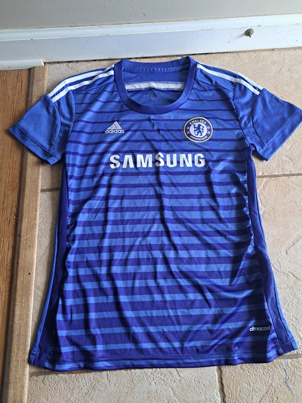 adidas Kids Chelsea Blue Soccer Jersey with Samsung Logo